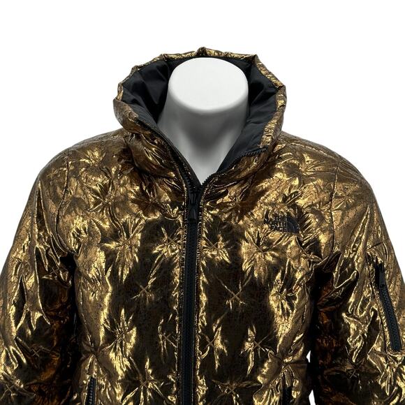 The North Face Women's Holladown Cropped Puffer Jackets XS Metallic Copper Down - Picture 3 of 13